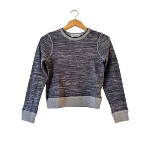 Dylan Gray Boys Wool Blend Pullover Sweater L Heathered Gray Knit Crew Neck